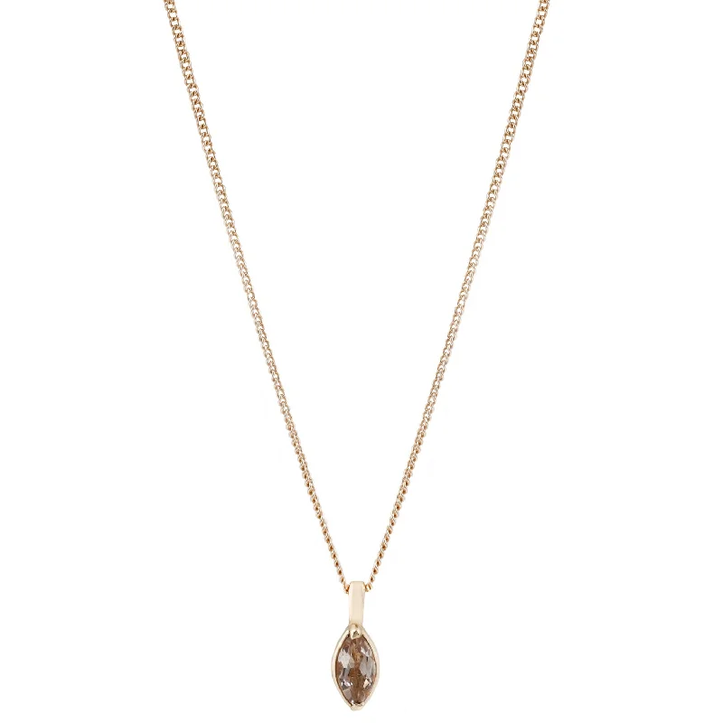 solid gold cartilage hoop Gold Marquise Morganite Necklace