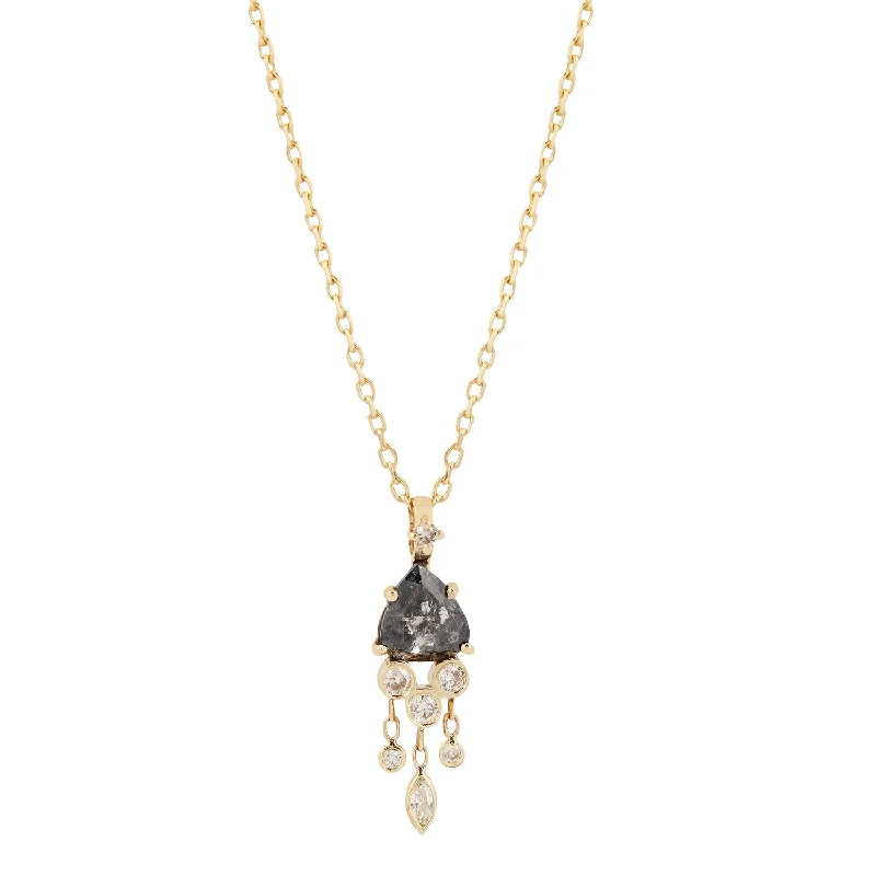 dainty gemstone chain bracelet Gray Diamond Jellyfish Necklace