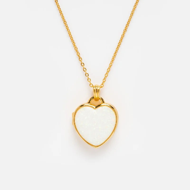 vintage sapphire necklace Heart of Opal Mia Locket