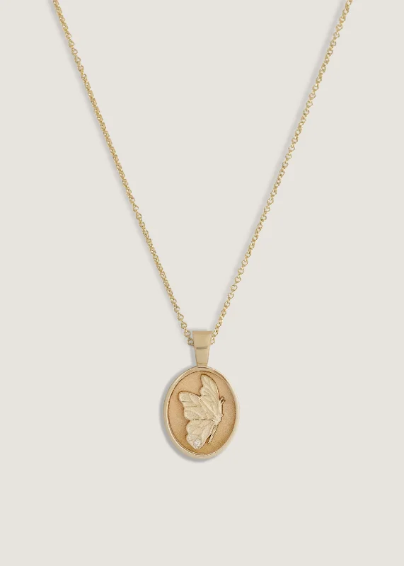 white opal engagement ring Juliette Butterfly Necklace