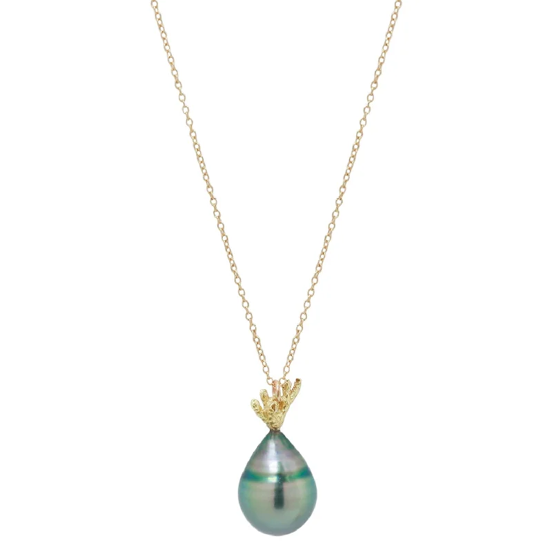 dainty butterfly pendant necklace Tahitian Pearl Drop Necklace