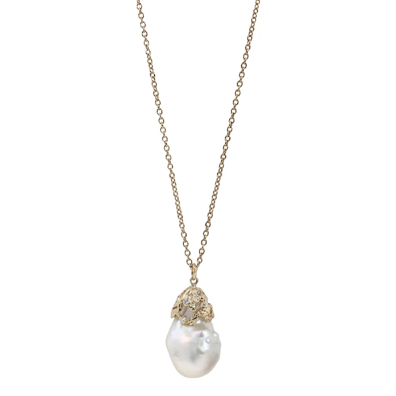 dainty sapphire stacking rings Coral Cap White Pearl Necklace