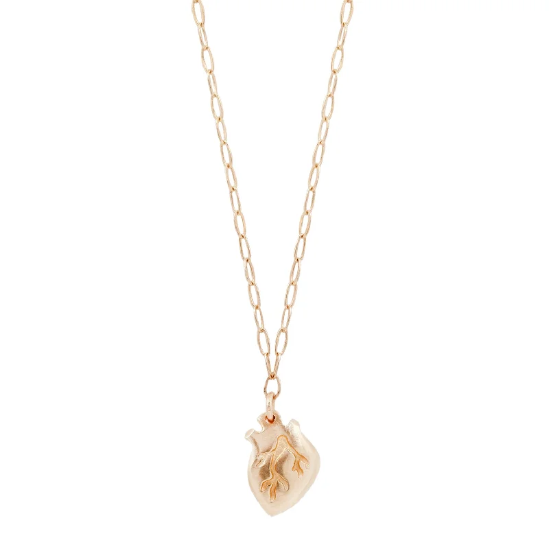 delicate marquise diamond band Tiny Gold Heart Necklace