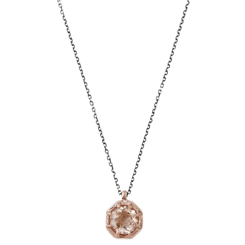 multi-gemstone eternity band Morganite Necklace