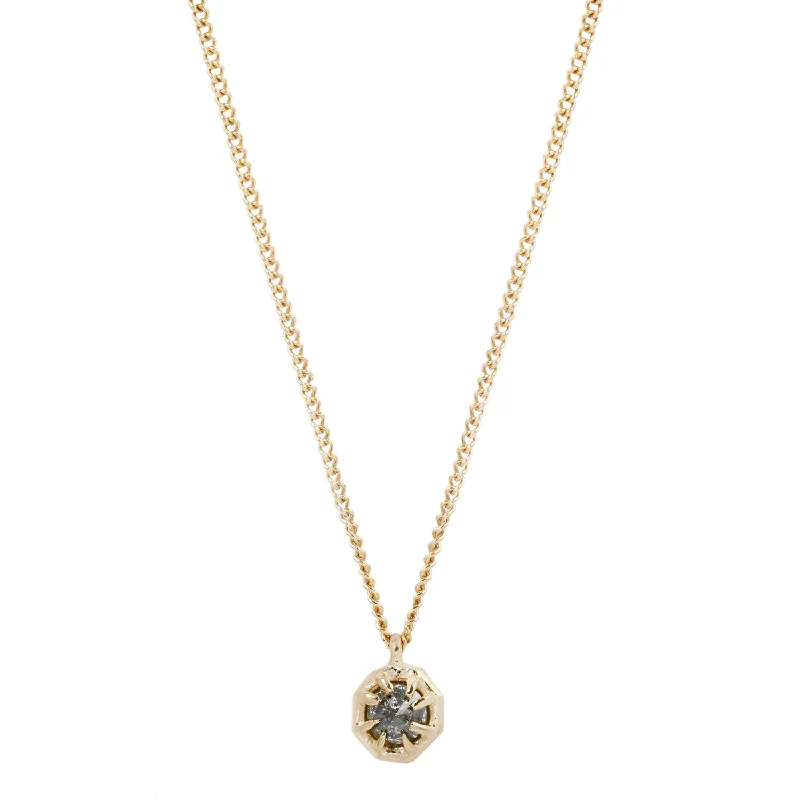 silver rope chain men Tiny Diamond Necklace
