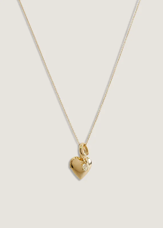 opal gemstone halo ring Maison Heart Locket Necklace & Milestone Drop Charm Stack