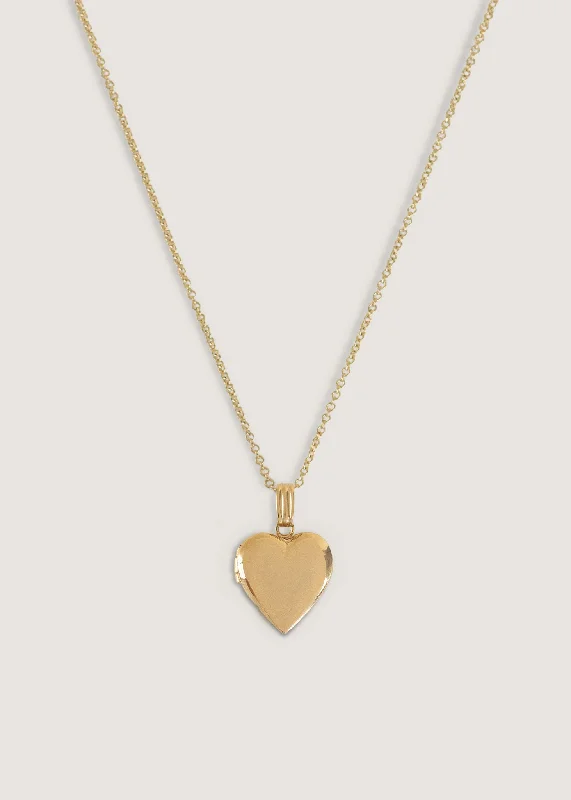 delicate floral wedding band Maison Heart Locket Necklace