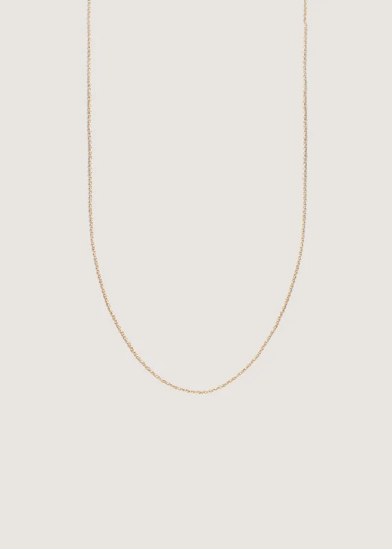 dainty lotus flower ring Micro Rolo Link Chain Necklace