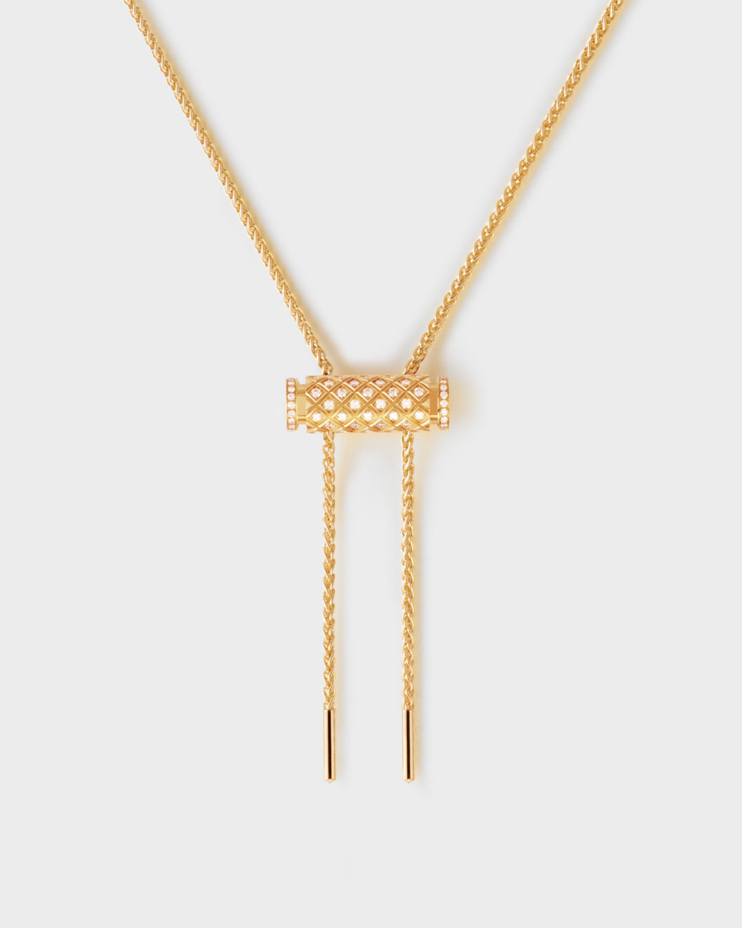 vintage Victorian brooch pin Diamond Latch Pendant on MM Chain in Yellow Gold