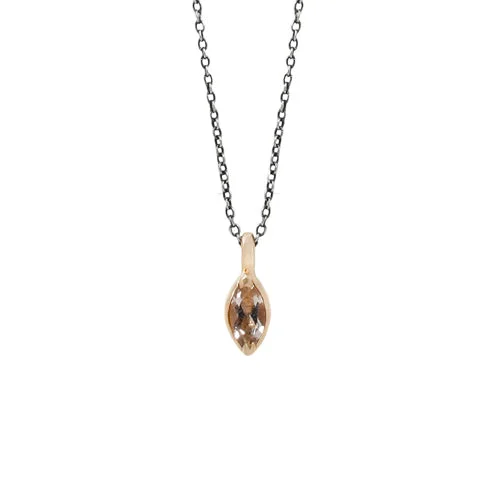 celestial moonstone ring gold Morganite Marquise Necklace