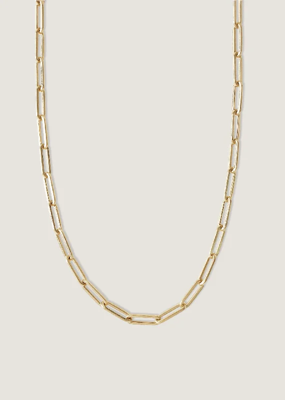 real tiger’s eye bead bracelet Paperclip Link Chain Necklace
