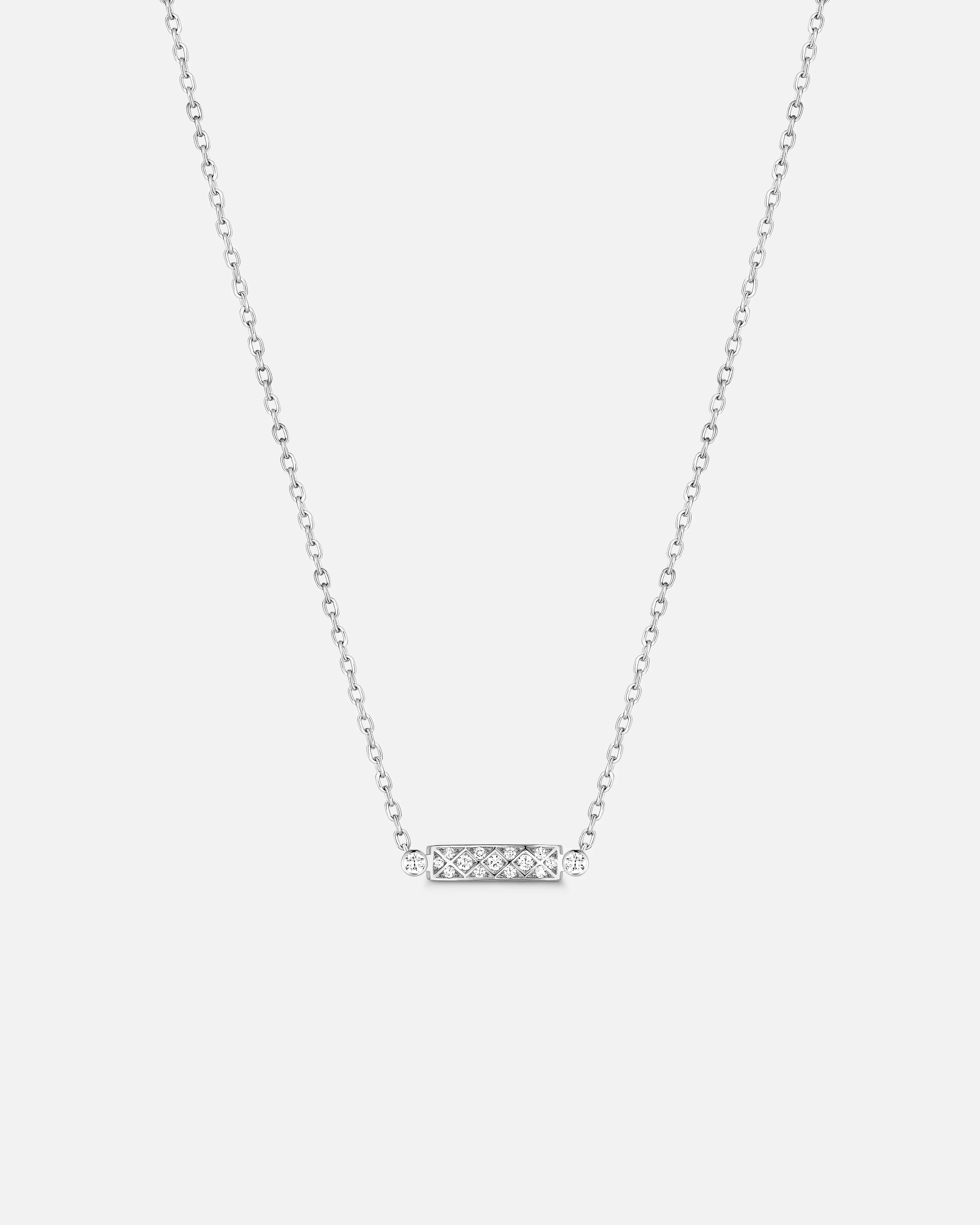 oval blue sapphire ring Parisian Stroll Mood Pendant in White Gold