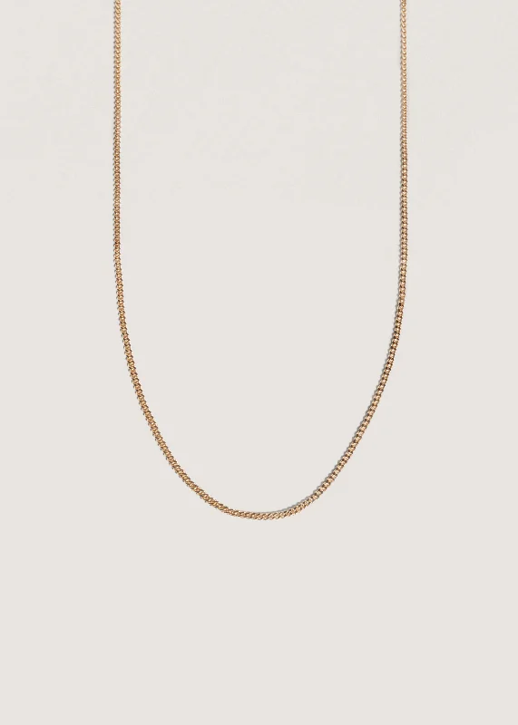 adjustable toe ring silver Petite Capri Curb Chain Necklace