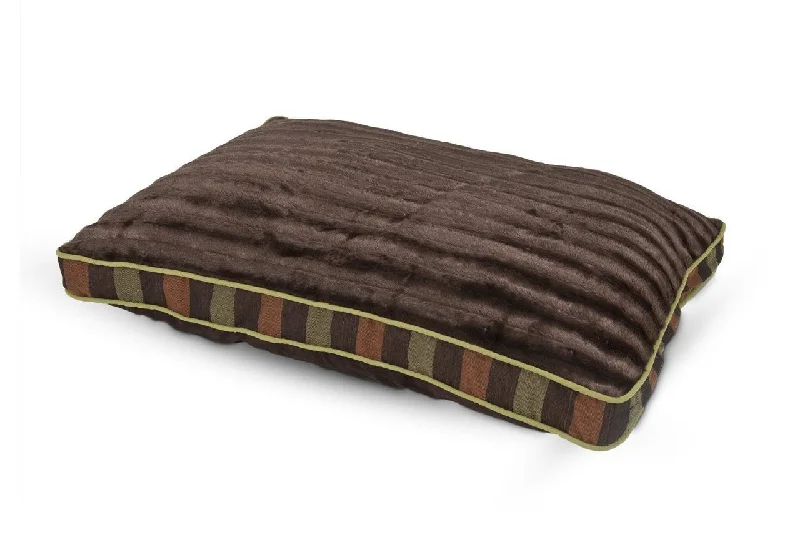 Petmate 29 x 40 Gusset Dark Brown With Stripes Pillow Bed