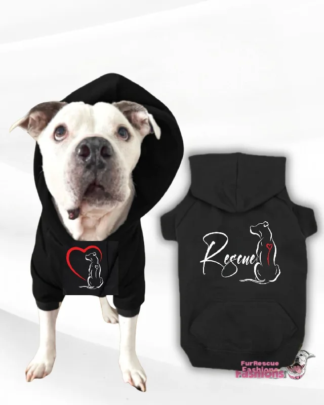 Rescue Dog Hoodie - Barktivist Boutique Design