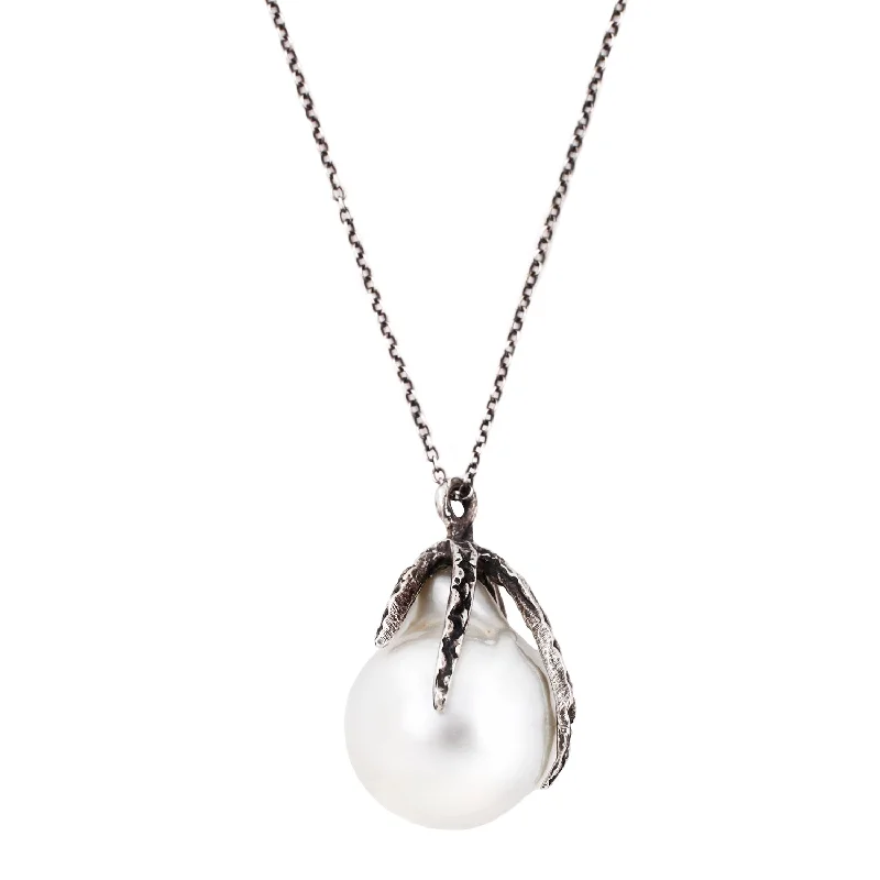 star-shaped cartilage stud earrings Silver South Sea Pearl Necklace