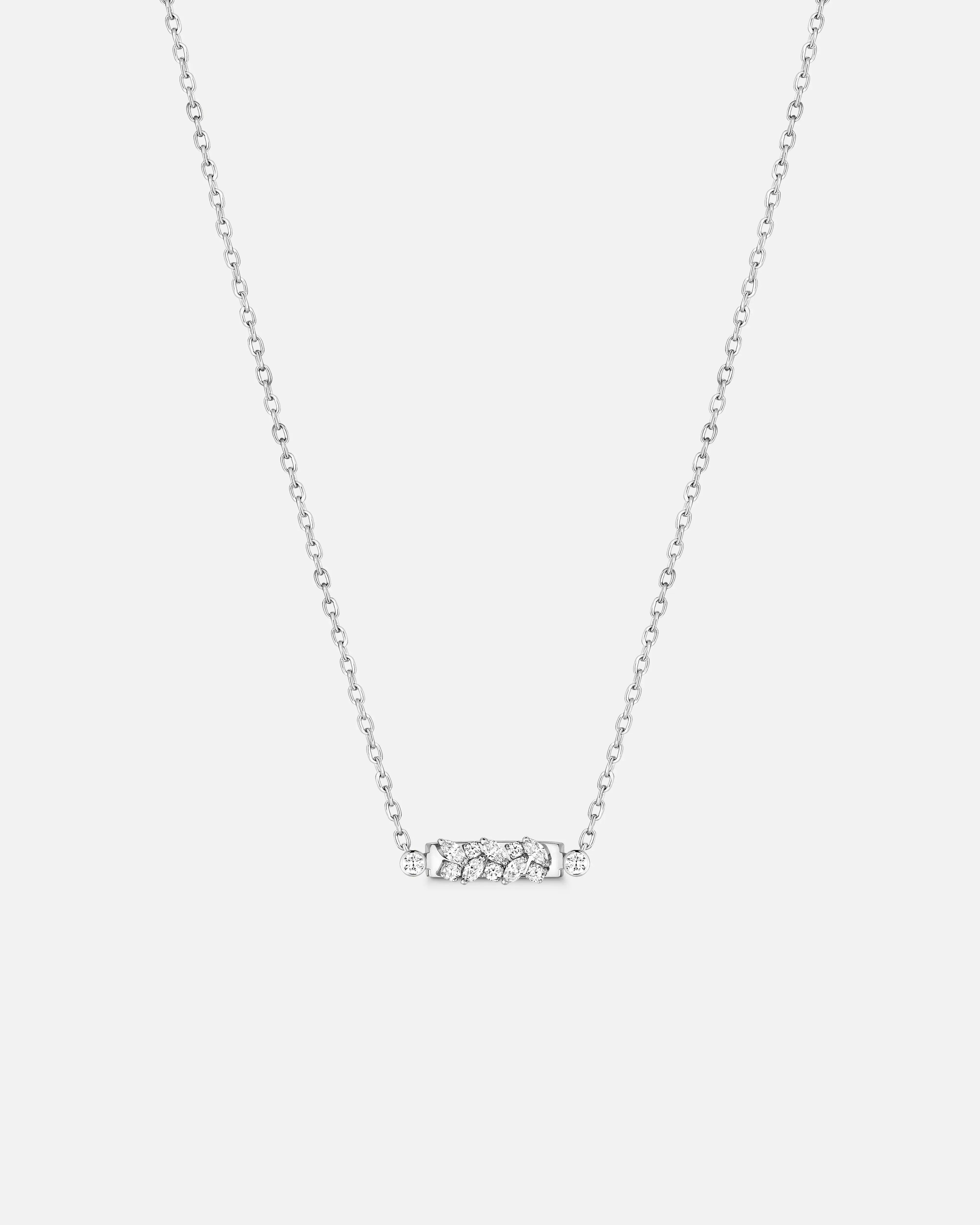 emerald cut diamond earrings Soirée Mood Pendant in White Gold