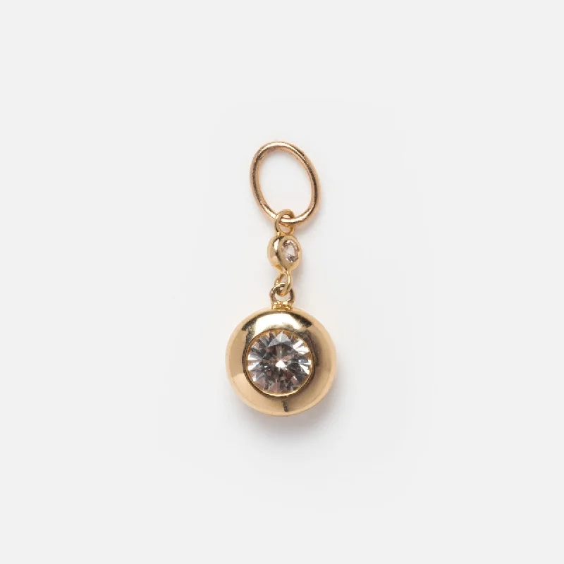 thin gold wedding band women Solid Gold 2024 April Capsule Classic Diamond Charm