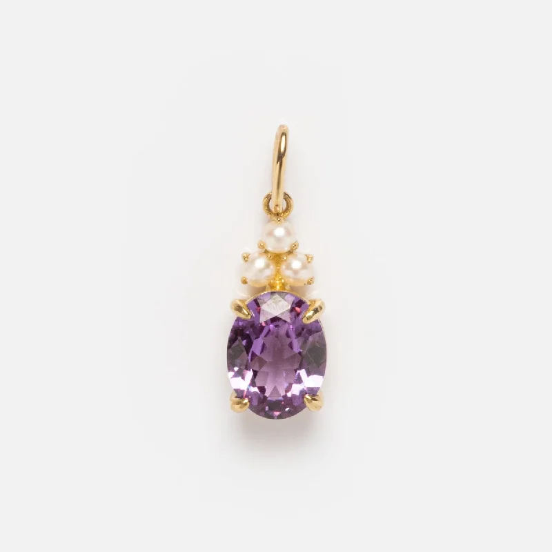 handcrafted gemstone ring women Solid Gold 2024 June Capsule Classic Alexandrite Charm