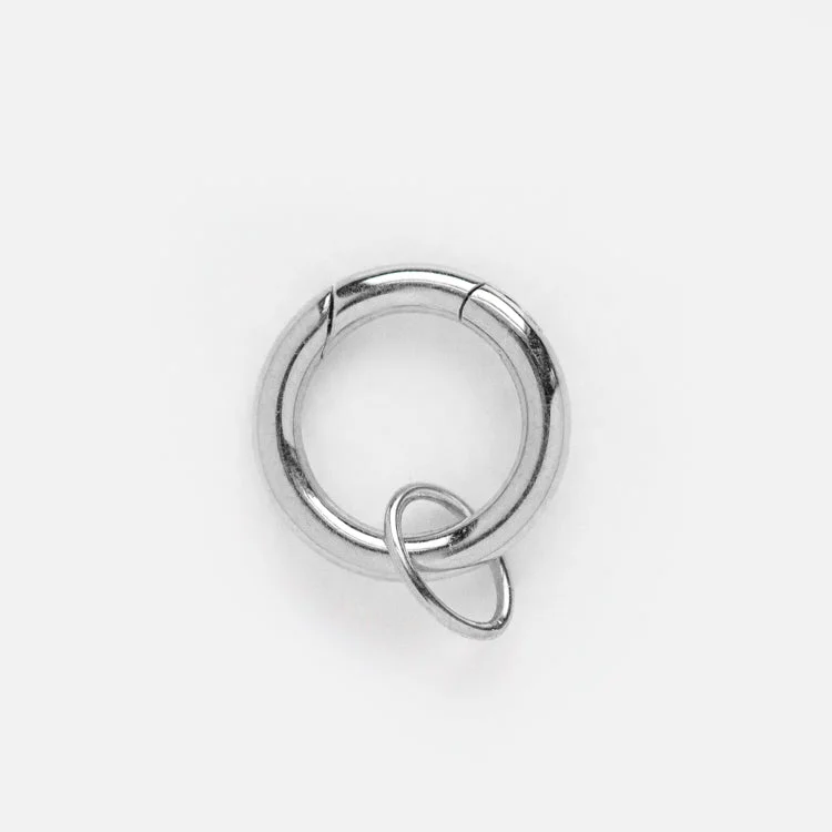 luxury emerald ring platinum Solid Gold Charm Clip in White Gold