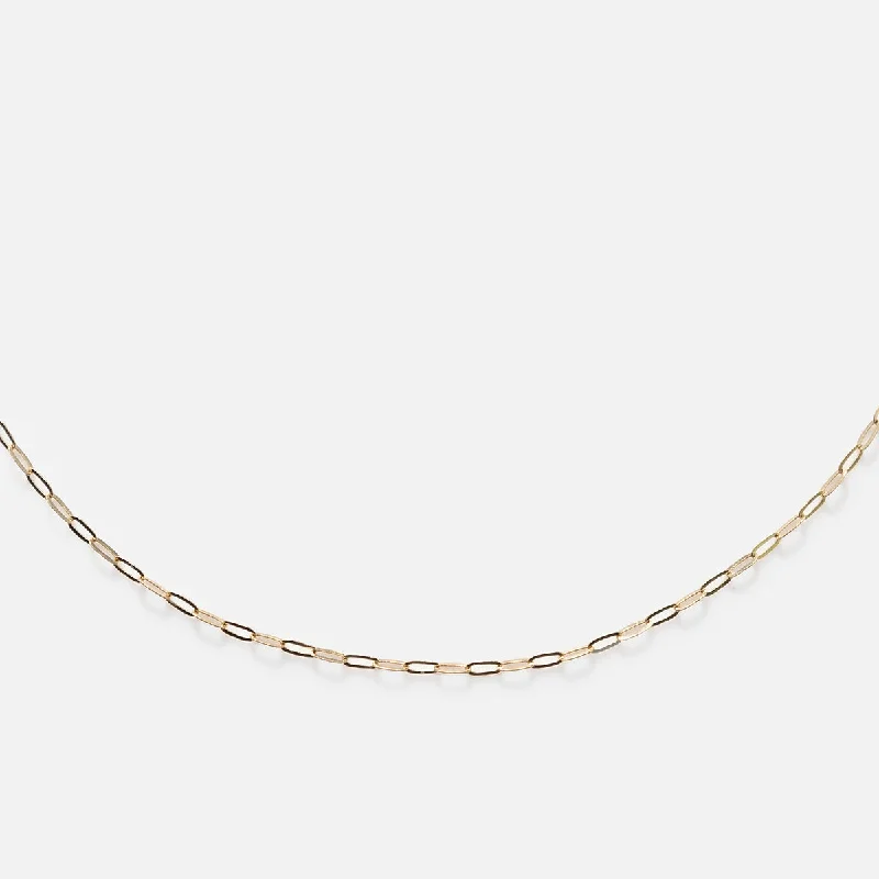 classic silver pearl earrings Solid Gold Delicate Paperclip Chain