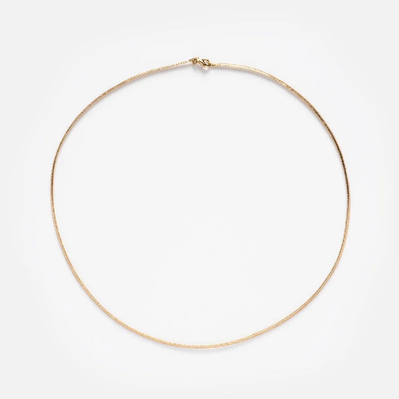 real peridot gemstone ring Solid Gold Slim Mesh Necklace