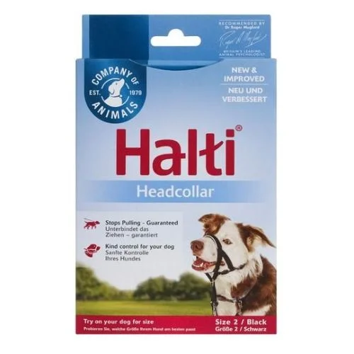 Halti Black Headcollar for Dogs Size 2