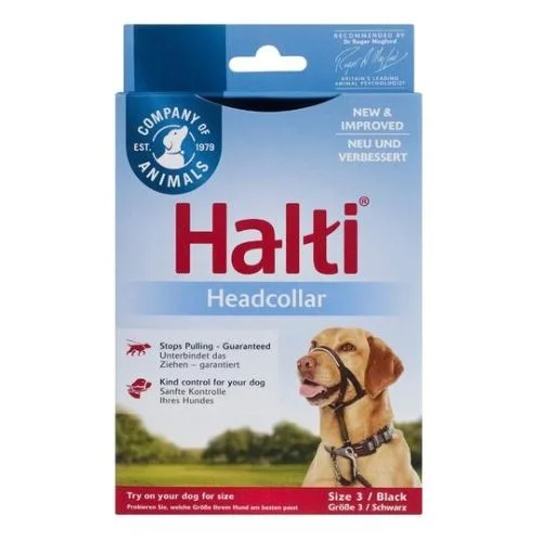 Halti Black Headcollar for Dogs Size 3