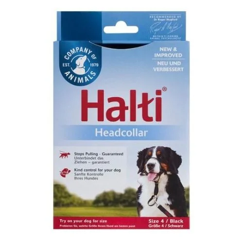 Halti Black Headcollar for Dogs Size 4