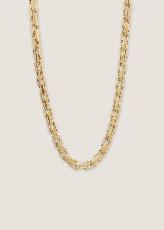 vintage art deco engagement ring Theo Elongated Chain Necklace