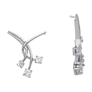 unique diamond stud earrings Three Stone Diamond Pendant
