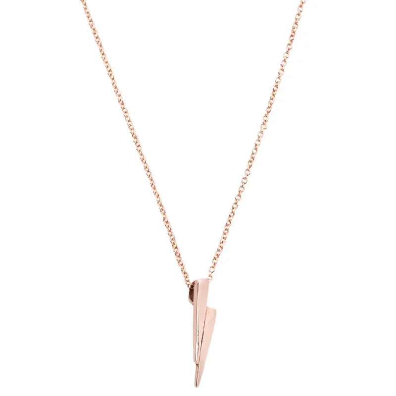real citrine gemstone pendant Rose Gold Razor Necklace