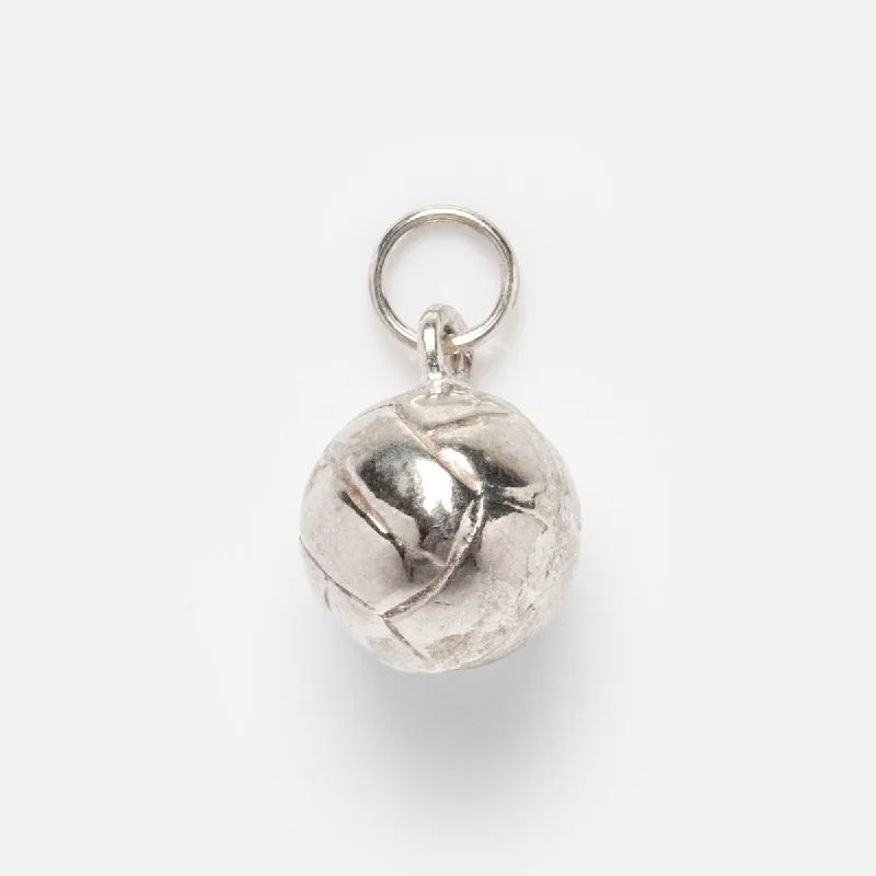 chunky statement cuff bracelet Vintage Silver Volleyball Charm
