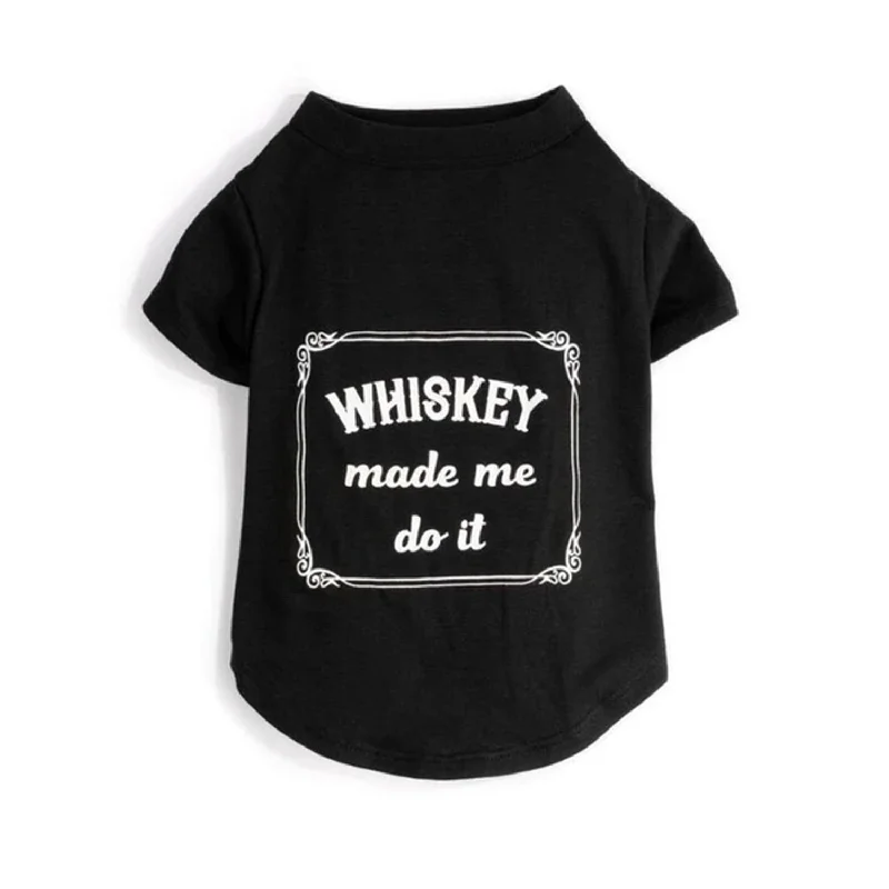 Whiskey Made Me Do It Dog Tee