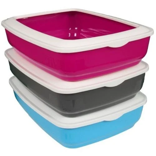 Animal Instincts Assorted Cat Litter Tray with Rim - Giant 50cm