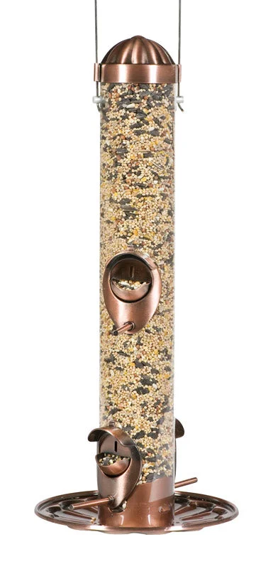 Perky-Pet Wild Bird and Finch 1.5 lb. Copper Bird Feeder 4 ports (Pack of 2)