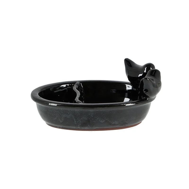 Black Ceramic Food & Drink Bowl