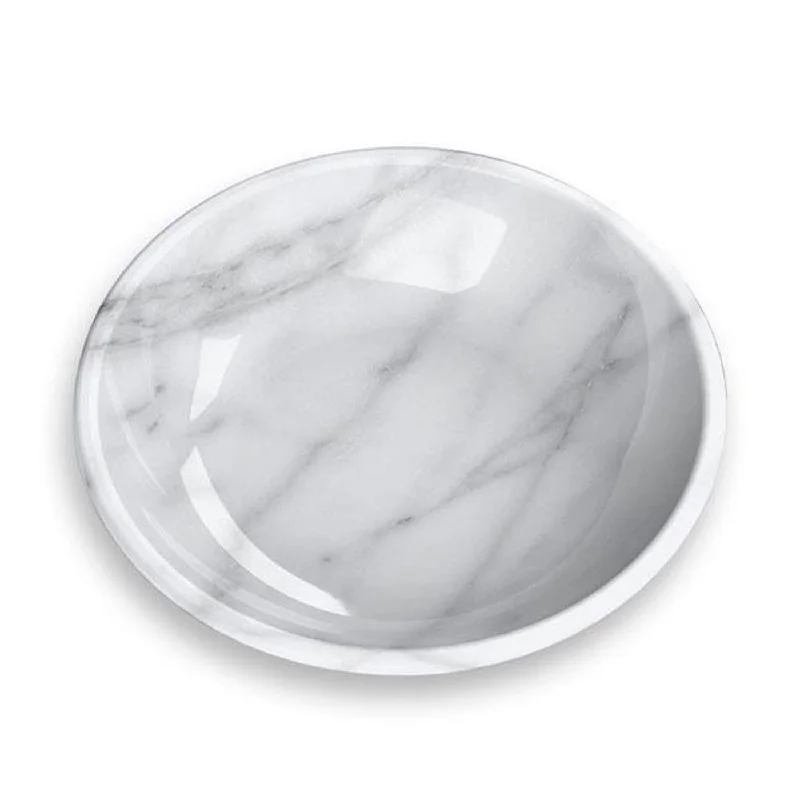 Carrara Marble Cat Saucer