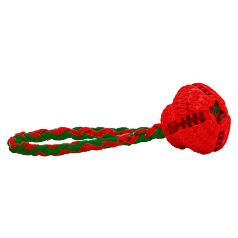 Christmas - TPR Treat Bell & Rope - Dog Toy