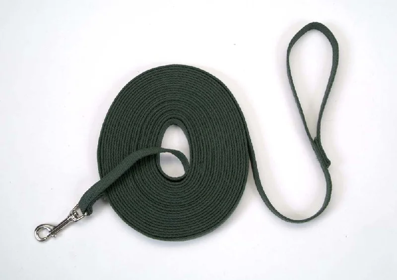 Train Right Cotton Web Training Dog Leash Green 1ea/5/8 In X 15 ft