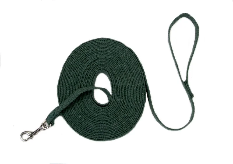 Train Right Cotton Web Training Dog Leash Green 1ea/5/8 In X 30 ft