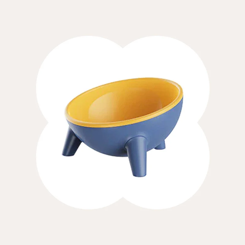 Contrasting Color Cat Bowl