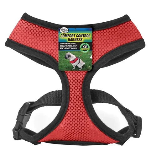 Four Paws Comfort Control Dog Harness Red 1ea/Extra SMall