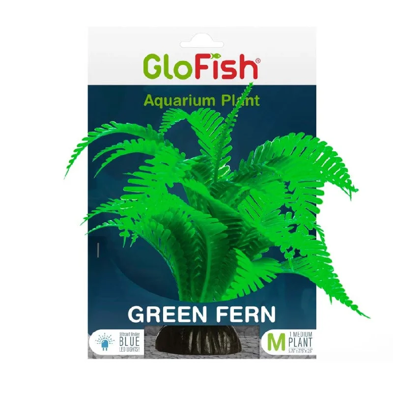 GloFish Fern Aquarium Plant Green-MD