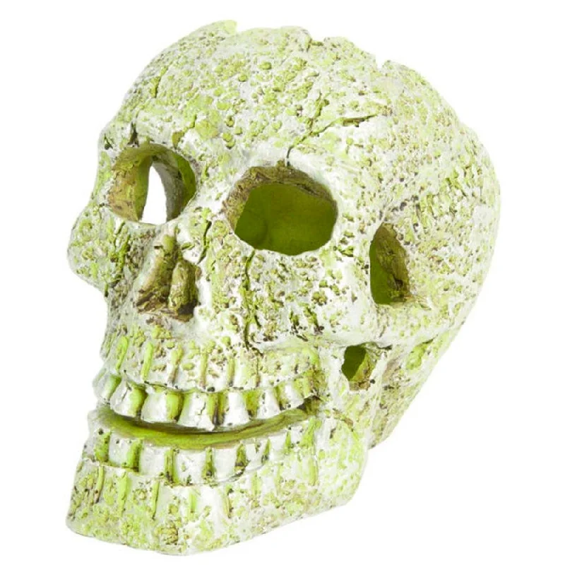 GloFish Skull Aquarium Ornament Yellow, 1ea/3.5 in