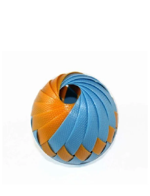 Goli Roli Cat Treat Ball - Tangerine & Ice Blue, 2" dia.