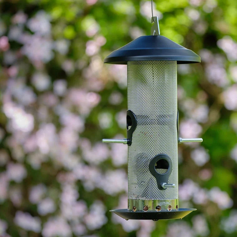 Green Feathers Bird Seed Feeder