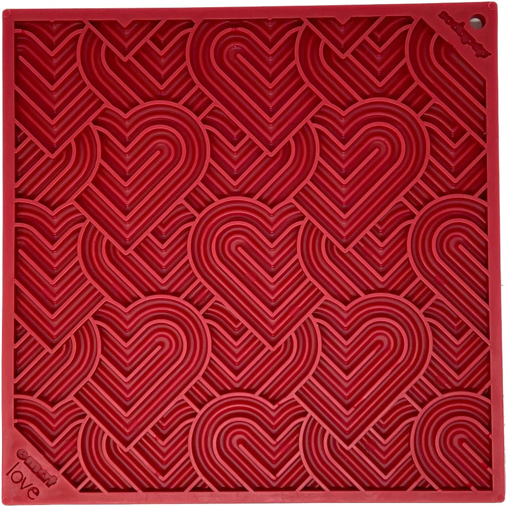 Heart Design "Love" eMat Enrichment Lick Mat