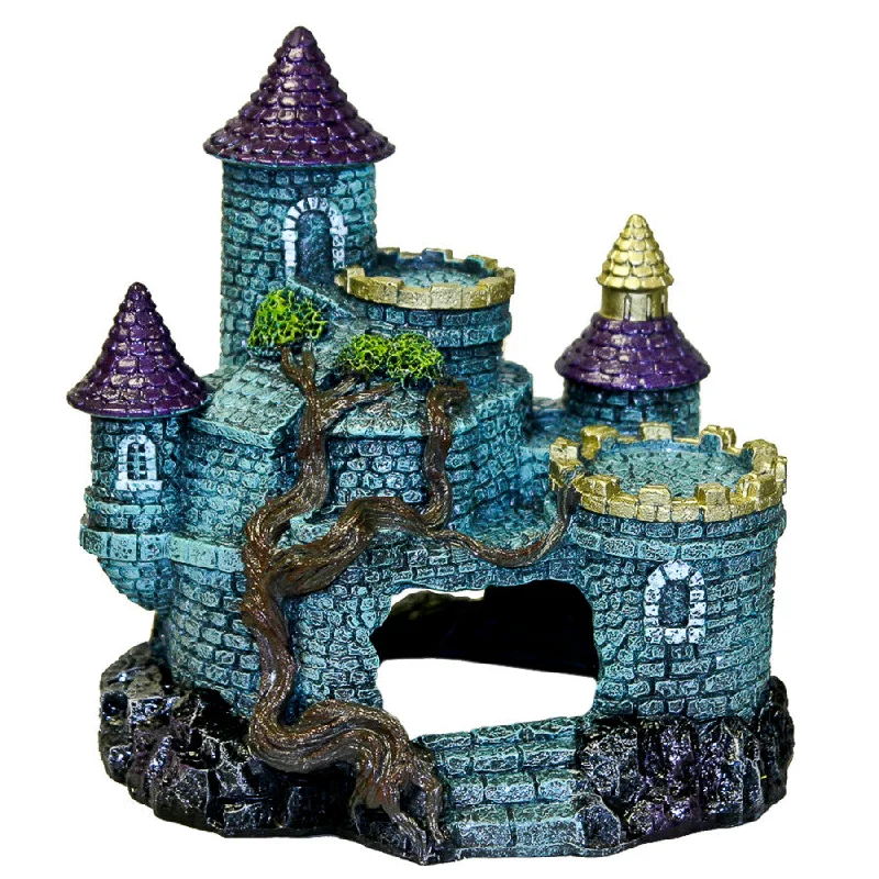 Hobbit Castle Aquarium Ornament Multi-Color, 1ea/6.25 in