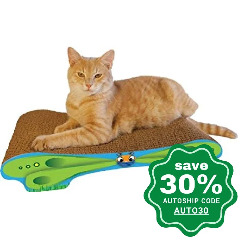 Imperial Cat - Cute as a Bug Scratchers - Butterfly Lounge (9"D x 3.5"H x 20.5"W)